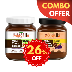 Millet Marvella - Millet Choco Spread and Millet Walnut Choco Spread Combo Pack - 2x230g