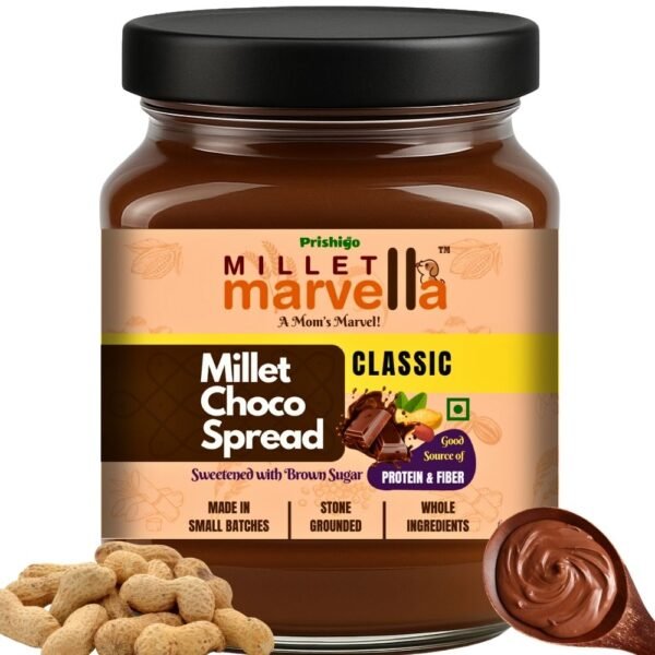 Millet Marvella - Millet Choco Spread and Millet Walnut Choco Spread Combo Pack - 2x230g