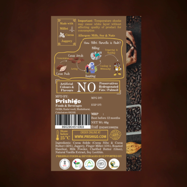 19 Millet Marvella - Millet Milk Chocolate with Hazelnuts | 60g