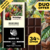 Prishigo 70% Dark Chocolate (1) Prishigo | Dark-70 | 70% Dark Chocolate with 30% Jaggery) – 50g+50g | Duo Offer Pack (1+1)